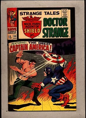 Buy Strange Tales #159_aug 1967_vf Minus_dr. Strange_nick Fury_captain America_uk! • 5.50£