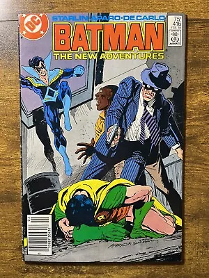 Buy Batman 416 Newsstand Variant Jim Aparo Cover Jim Starlin Story Dc Comics 1988 • 7.90£