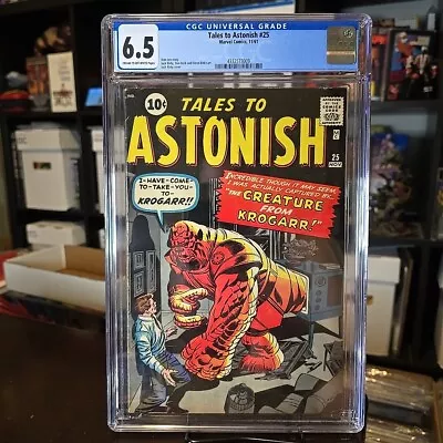 Buy 1961 TALES TO ASTONISH #25 - Creature From Krogarr! - Marvel CGC 6.5 • 336£