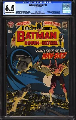Buy Detective Comics #400 CGC 6.5 Fine+ OW/WP 1st APP Man-Bat DC Comics 1970 • 320.60£