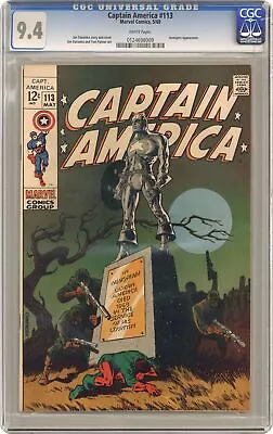 Buy Captain America #113 CGC 9.4 1969 0124698009 • 599.73£