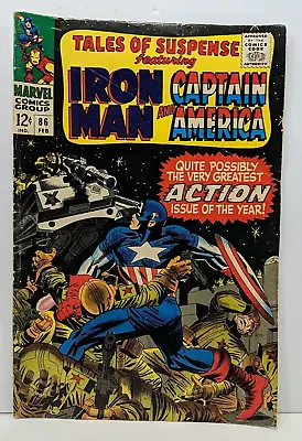 Buy Tales Of Suspense #86 Iron Man Captain America! Marvel 1967 (UNGRADED) • 7.12£