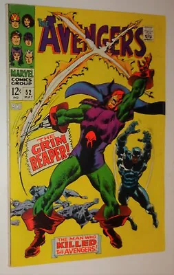 Buy Avengers #52 Black Panther Joins Ist App Grim Reaper  Fine- 1968 • 89.55£