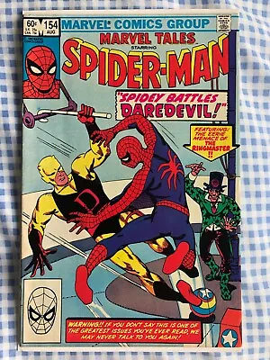 Buy Marvel Tales 154 (1983) Reprints Amazing Spiderman 16. Daredevil App • 4.99£