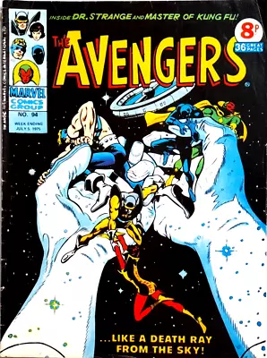 Buy The Avengers UK Comic No #94 July 5 1975 MARVEL Dr Strange, Shang Chi • 3.78£