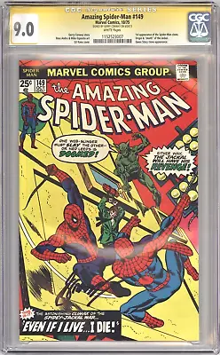 Buy Amazing Spider-man #149 Cgc 9.0 Signature Series Signed Conway 1st App Clone • 429.95£