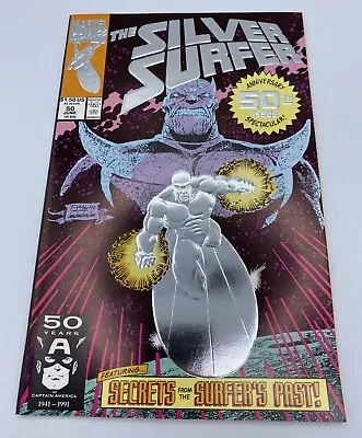 Buy Marvel Comics The Silver Surfer 50 June  - 50th Anniversary Issue Spectacular Z1 • 10.99£