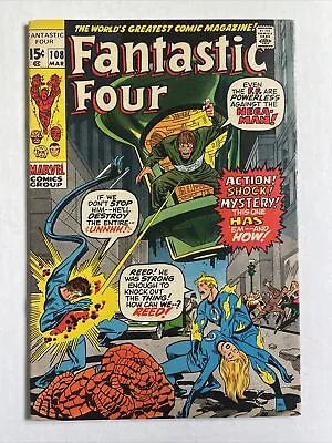 Buy Fantastic Four #108 VF/NM 1971 Marvel Comics Last Kirby Art • 48.04£