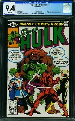 Buy Incredible Hulk 258 CGC 9.4 FIRST Soviet Super Soldiers Darkstar Ursa Major 🔥🔥 • 154.10£