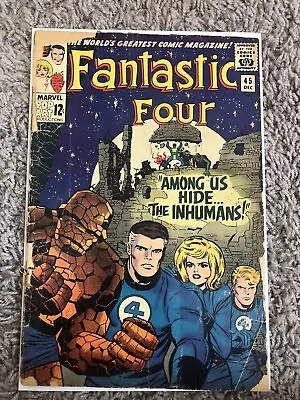 Buy 1965 Marvel Comics - Fantastic Four 45 - 1st Appearance Inhumans • 47.29£