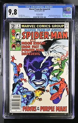 Buy Marvel Team-up Annual #4 - Cgc 9.8 - Wp -nm/mt - Newsstand - Moon Knight • 197.86£