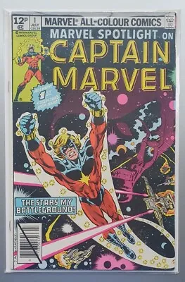 Buy Marvel Spotlight On Captain Marvel #1 🔥 Bronze Age Marvel Comics VF- 1979 • 8£