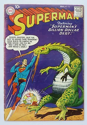Buy Superman #114 - DC Comics July 1957 VG+ 4.5 • 74.99£