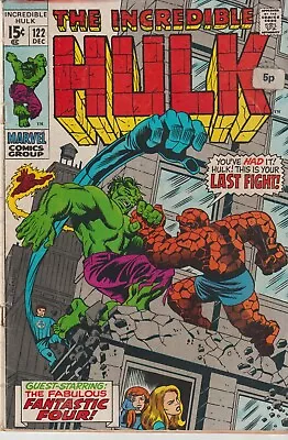 Buy Marvel Comics Incredible Hulk #122 (1969) 1st Print Vg • 35.95£