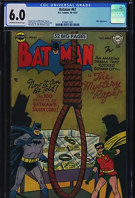 Buy BATMAN #67 - CGC-6.0, OW-W - Joker - Golden Age • 699.08£