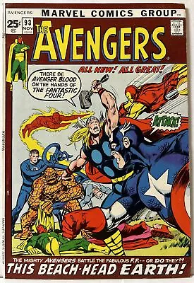 Buy Avengers #93, (Marvel 1971) The Kree/Skrull War Neal Adams Art *Fine+* • 39.57£