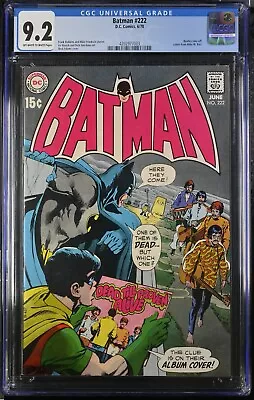 Buy 1970 Batman 222 CGC 9.2 Beatles Cover. RARE! • 941£