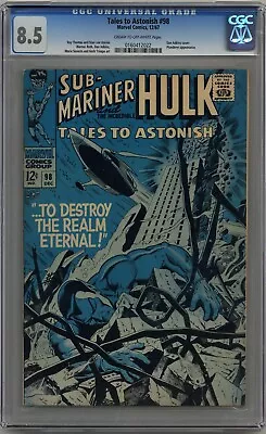Buy Tales To Astonish #98 Cgc 8.5 Cream To Off-white Pages Marvel Comics 1967 • 80.43£