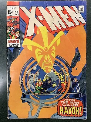 Buy Uncanny X-Men #58 (Marvel, 1969) 1st Havok In Costume Neal Adams GD • 80.06£
