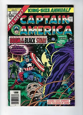 Buy CAPTAIN AMERICA KING-SIZE ANNUAL # 3 (Jack Kirby S/cvr. 1976) FN/VF • 17.95£