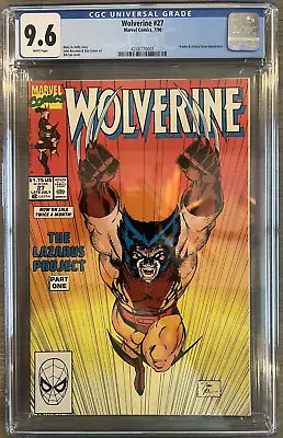 Buy Wolverine #27 (1990) CGC 9.6 White Pages - Classic Jim Lee Cover! • 67.93£