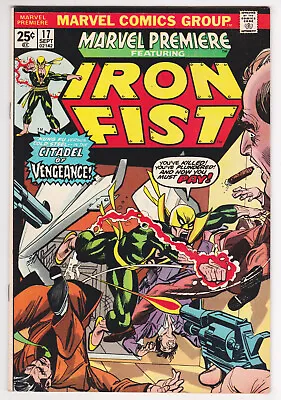 Buy Marvel Premiere #17 Very Fine-Near Mint 9.0 Iron Fist Larry Hama Art 1974 • 29.71£