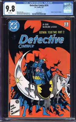 Buy Detective Comics #576 Cgc 9.8 White Pages // Todd Mcfarlane Cover Art 1987 • 118.74£