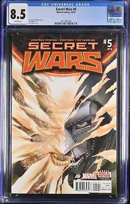 Buy Secret Wars #5 Marvel Comics (2015) 8.5 VF+ CGC Graded Key Issue 1st Print Comic • 61.66£