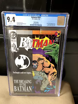 Buy Batman #497 CGC 9.4 WP 2nd Print (Rare Mislabel Says 3rd Print!) Bane 1993 • 36.15£