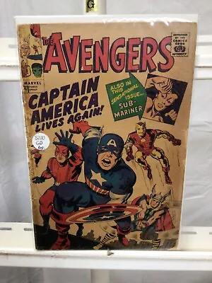 Buy Marvel Comics The Avengers #4 Gold Record Reprint 1966 Low Grade • 157.69£