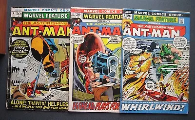 Buy MARVEL FEATURE Lot Of 3 Comics 4 5 6 Ant-Man 1972 Low-Grade • 23.90£