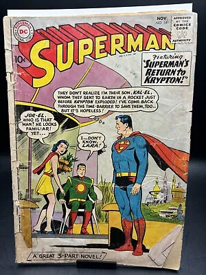 Buy Superman #141 DC Comics 1st App Of Lyla Lerrol Superman Time Travels To Krypton • 12.71£