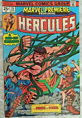 Buy Marvel Premiere #26. 1975, Marvel! First Solo Hercules Story! High Quality 8.5!! • 9.45£