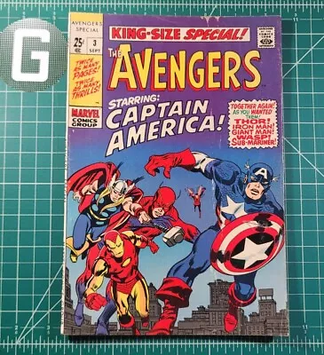Buy Avengers Annual #3 (1969) King Size Special Avengers Lee Kirby Captain America • 48.04£