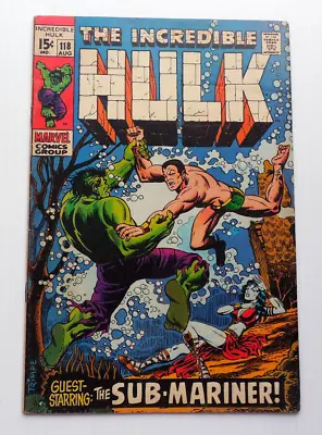 Buy The Incredible Hulk  No. 118 Marvel Comics Silver Age 1969 Sub-mariner  Stan Lee • 29.23£