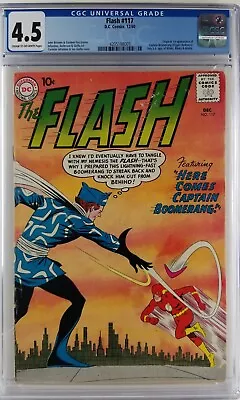 Buy Flash #117 Cgc 4.5 Cr/ow Pages 1960 Origin & 1st Captain Boomerang • 169.98£