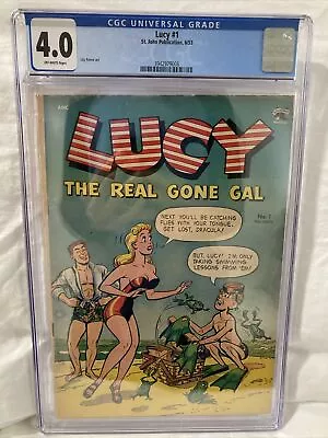 Buy Lucy, The Real Gone Gal #1 (St. John, 1953) Golden Age, Rare, CGC Graded (4.0) • 319.81£