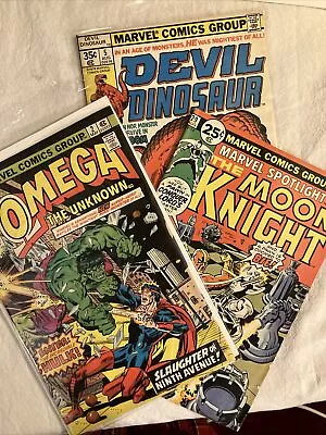 Buy Marvel Spotlight On … Devil Dinosaur#5, Omega#2, Dragon Lord#5, Moon Knight#29 • 15.99£