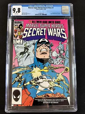Buy Secret Wars #7 CGC 9.8 Marvel Super Heroes Comics 1984 White Pages Zeck Shooter • 175.26£