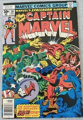 Buy Captain Marvel #50 Marvel 1977 Comic Book 1st Dr. Minerva • 12.61£