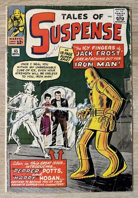 Buy Tales Of Suspense #45 1963 Low Grade 1st Appearance Pepper Potts And Happy Hogan • 118.76£