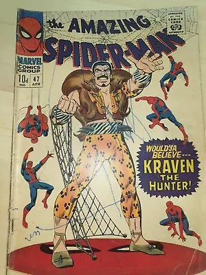 Buy Amazing Spider-Man #47  Pen Marks  Kraven The Hunter John Romita Art 1967 • 34.88£