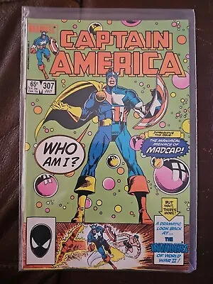 Buy Captain America 307 Direct Edition 1st App Madcap Marvel Comics 1985 Vintage R2 • 14.60£
