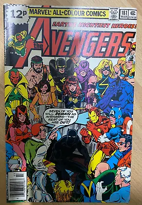 Buy Avengers #181 Vol 1 1979  Marvel Comics 1st Appearance Scott Lang 2nd Ant-man • 19.95£