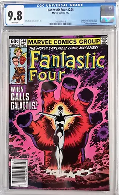 Buy 4️⃣fantastic Four #244 Cgc 9.8*1982 Marvel*byrne*1st Frankie Ray*newsstand*#1018 • 1,182.72£