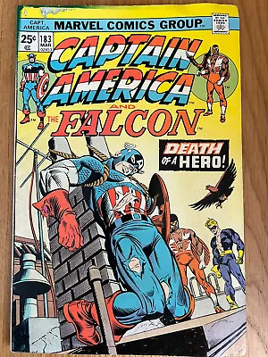 Buy Captain America And The Falcon #183 Marvel 1975  Death Of A Hero!  • 9.49£