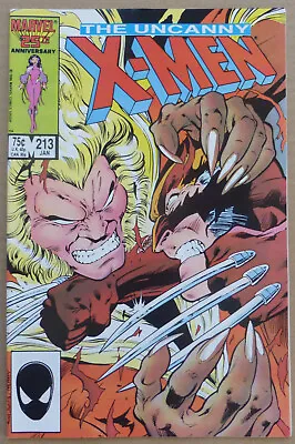 Buy Uncanny X-men #213,  Wolverine  Battles  Sabretooth  &  Psylocke  Joins X-men. • 19.50£
