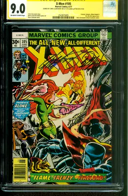 Buy X-Men 105 CGC 2XSS 9.0 Claremont Layton Eric The Red Firelord 6/1977 • 169.50£