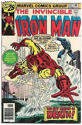 Buy Iron Man #87 (1976) Vintage Key Comic Origin Of Blizzard • 20.79£