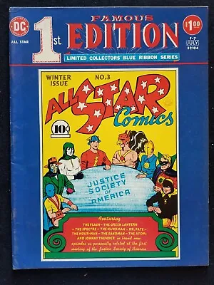 Buy Famous 1st Edition Blue Ribbon Series All-Star Comics 3 Treasury Reprint 1975 F7 • 15.89£